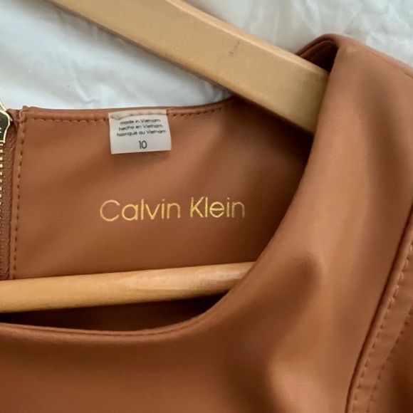 Calvin Klein Vegan Leather Dress - Picture 4 of 7